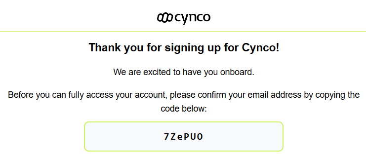 Cynco-Verify-Email